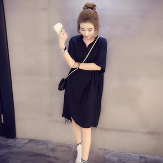 Đầm suông form rộng trẻ trung thời trang nhập khẩu ZAVANS (ĐEN)