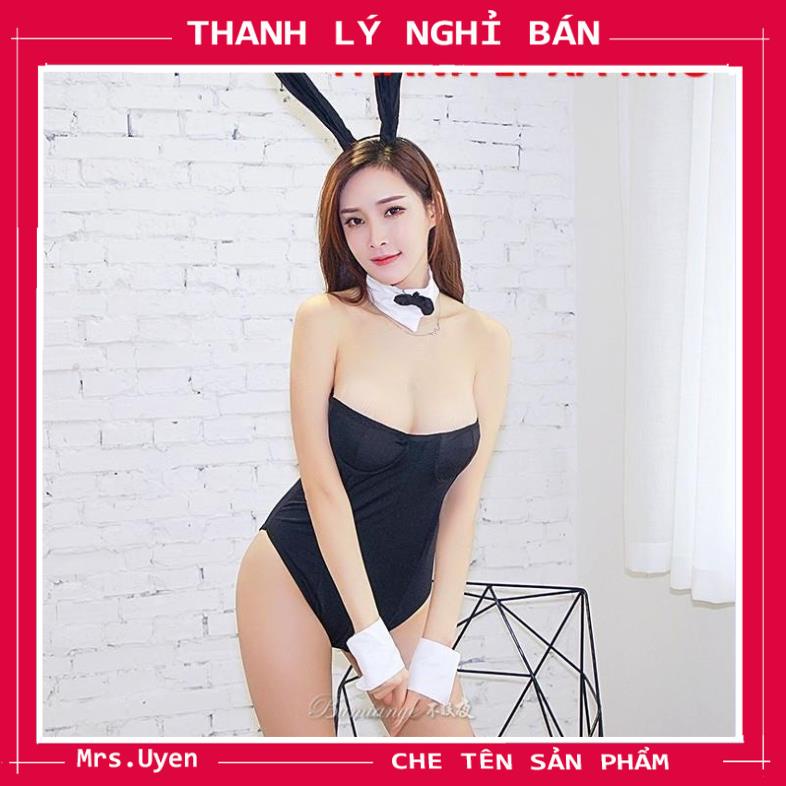Bộ đồ ngủ nữ cosplay sexy Thỏ Bunny gợi cảm fullset gồm bộ body 1 mảnh kèm tai thỏ - Mã T1300 | BigBuy360 - bigbuy360.vn