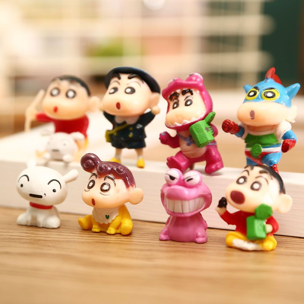 Set 8 mô hình nhân vật cậu bé bút chì Shinchan đáng yêu