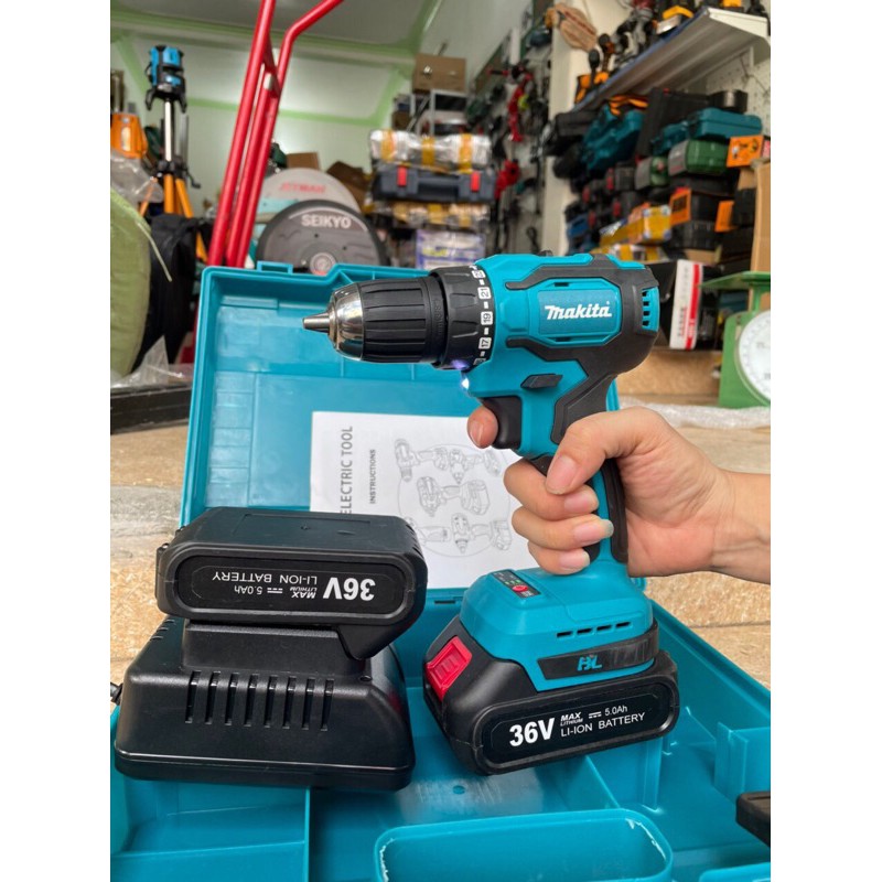 máy khoan pin makitaa 36v đầu kẹp 10mm không chổi than