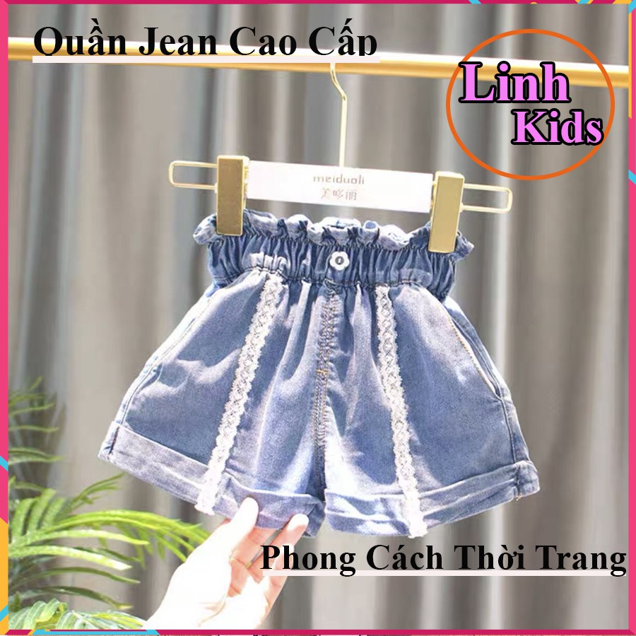 Quần short jean bé gái⚡𝐇𝐀̀𝐍𝐆 𝐂𝐔̛̣𝐂 Đ𝐄̣𝐏⚡  Quần jean trẻ em 10-26kg - chất bò mềm mịn siêu xinh độ co giãn cao .