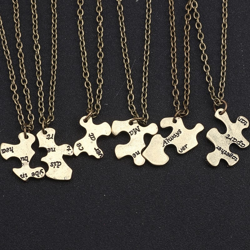 Set 6 Vòng Cổ Choker Mặt Búp Bê Best Friends BFF Nhiều Lớp Làm Quà Tặng Sinh Nhật Cho Nam Và Nữ