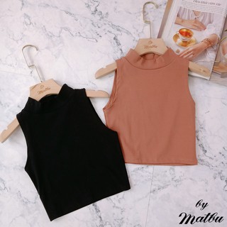 Áo sát nách cổ lọ