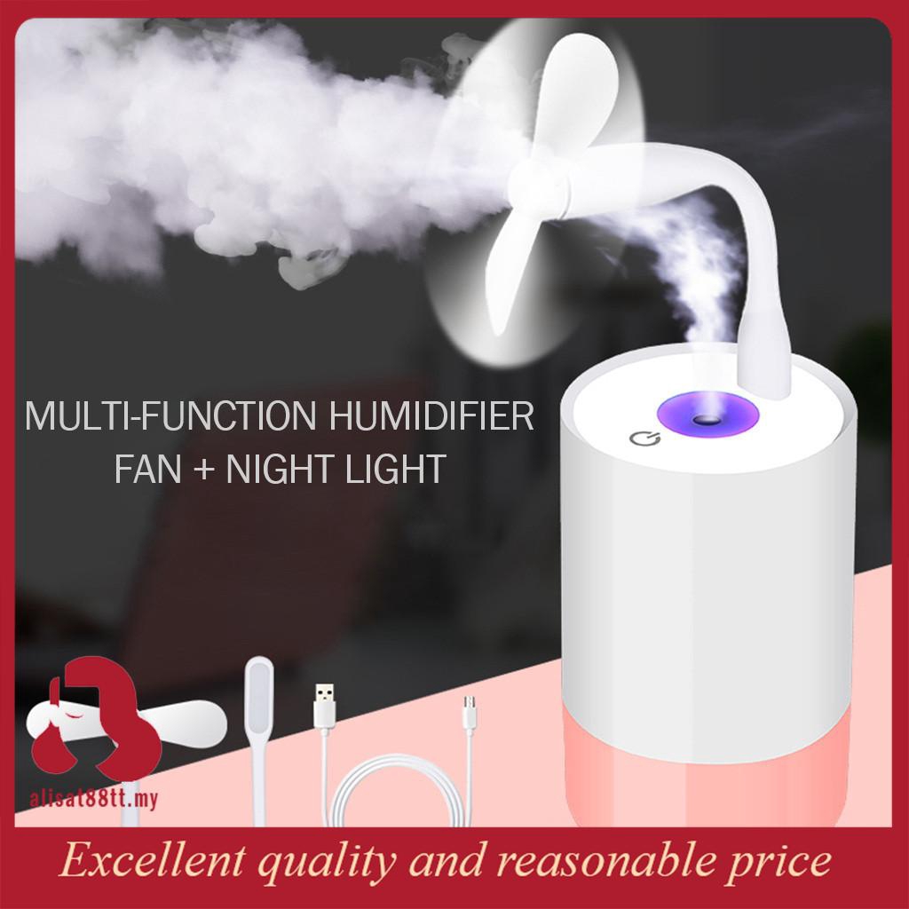 Máy Phun Sương Tạo Ẩm 3 Trong 1 Tích Hợp Đèn LED Tiện Dụng