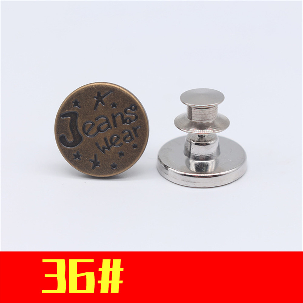 2PCS Nút Quần Áo Bằng Kim Loại 17mm Chất Lượng Cao