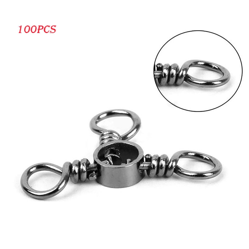 100 Khoen móc 3 đầu gắn cho sợi dây câu chuyên dụng