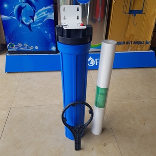 Bộ cốc lọc thô 20 inch (đầy đủ lõi, tay vặn, giá bắt cốc).