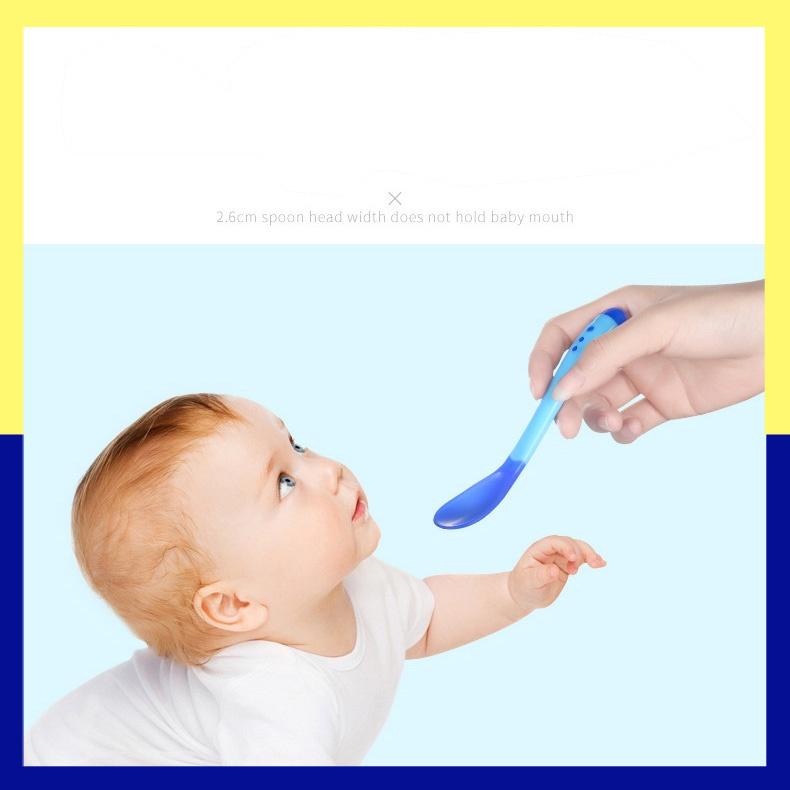 Thìa Ăn Dặm Báo Nóng Cho Bé,Thìa ăn dặm Silicone Thông Minh - Tiny Kids