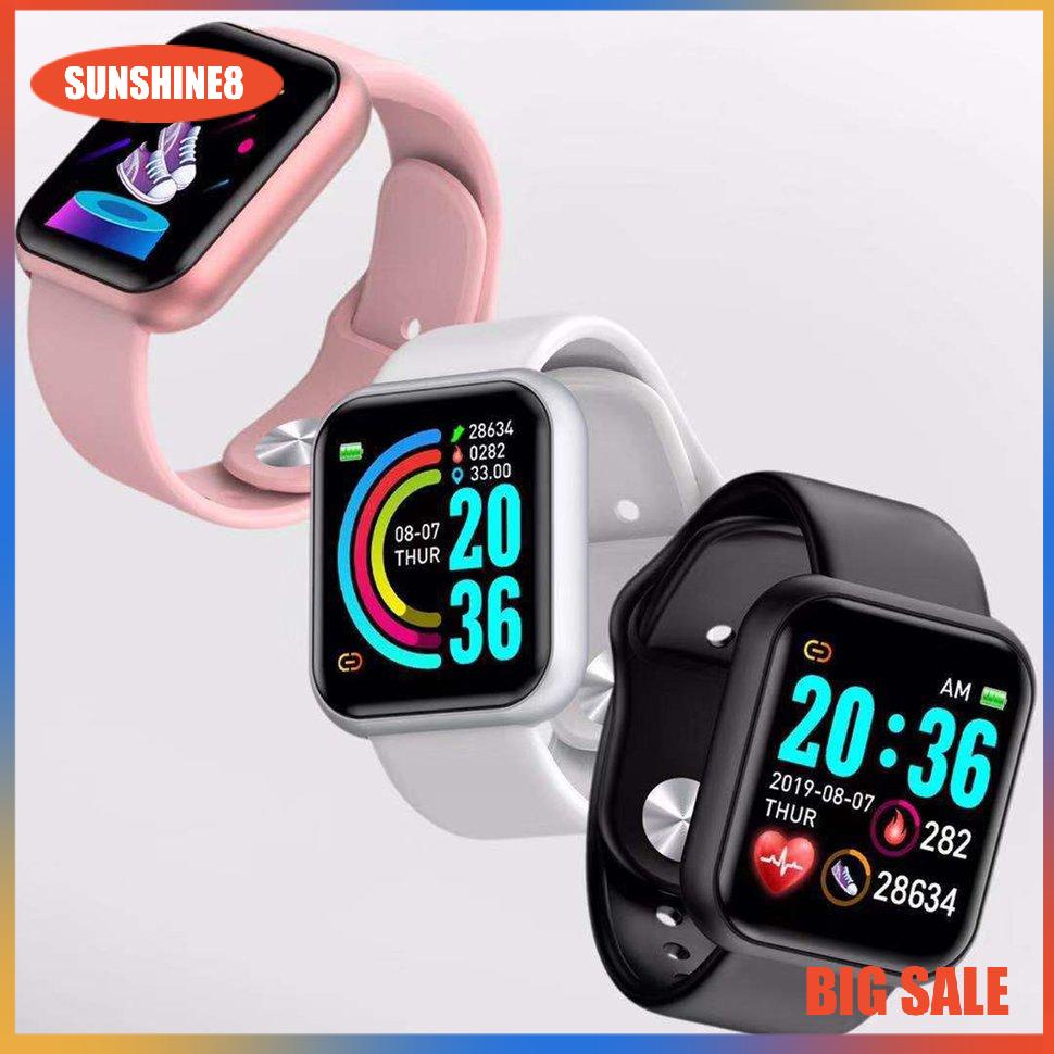 【SUN】⚡Đồng Hồ Thông Minh ⚡ Y68 Bản Cao Cấp Kết Nối Bluetooth chống nước theo dõi nhịp tim/ tập thể thao cho iOS Android