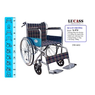 [y tế gia đình ]Xe lăn ngươi già có bô Hiệu: Lucass/PA hàng nhập khẩu