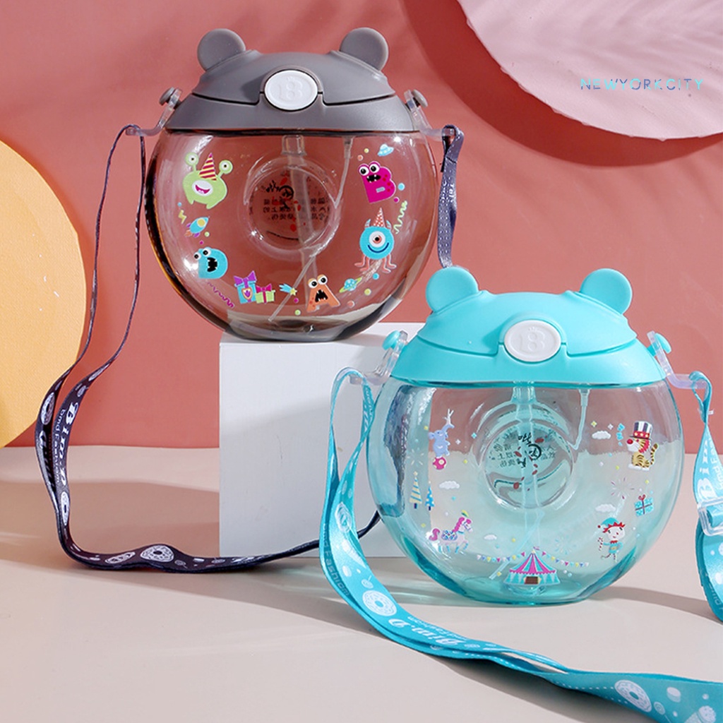 Bình Nước Bằng Silicone Nhựa Không BPA Chống Tràn Dành Cho Trẻ Em