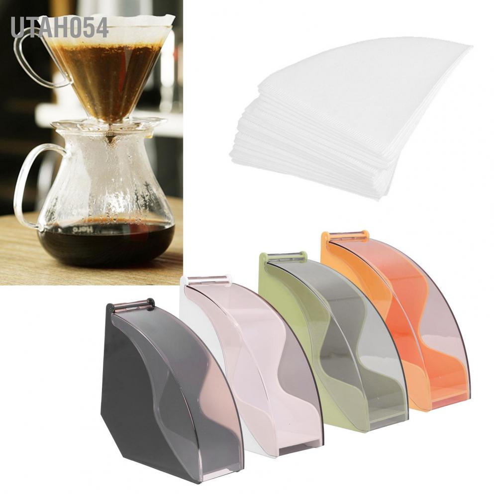 Utah054 Utah054 Coffee Filter Holder Paper Storage Rack with Dustproof Cover Container for Shop Home