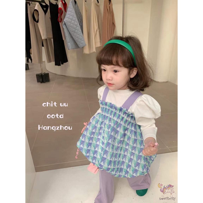 Bộ Áo Sơ Mi + Áo Khoác Vest + Quần Dài Ống Loe Phong Cách Hàn Quốc Thời Trang Mùa Thu Cho Bé Gái