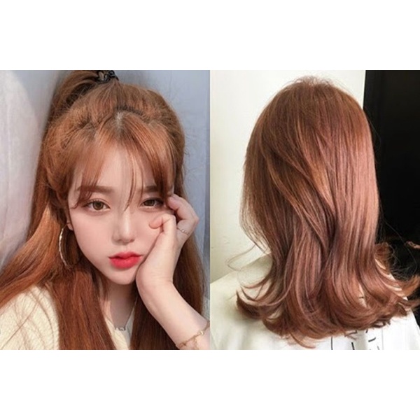 Một bộ thuốc nhuộm tóc màu Cam cháy + tặng oxy trợ nhuộm (tặng kèm gang tay và HDSD)