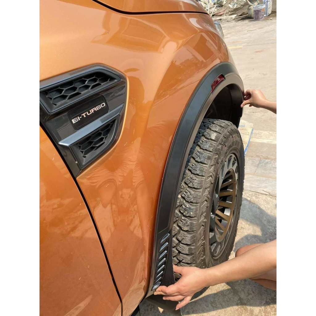 Ốp Cua Lốp Ford Ranger 2016-2021 Nhựa ABS Đen Cao Cấp, Mẫu Bé