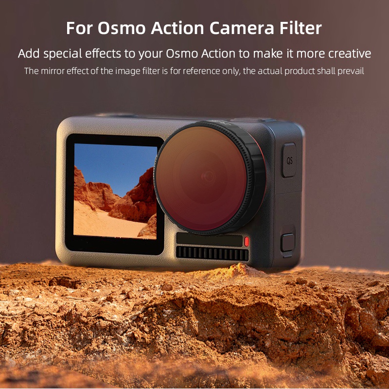 BRDRC 4Pcs Camera Filters OSMO Action ND4/ND8/ND16/ND32 PL Circular ND Filter for DJI OSMO Action Camera Acessories