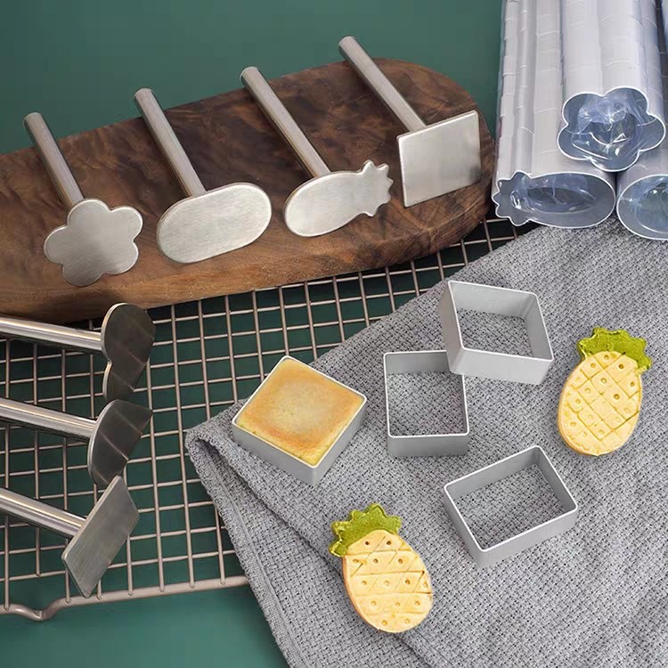 Khuôn nhấn cutter bánh quy cookie/khuôn làm bánh dứa bằng nhôm nhiều mẫu