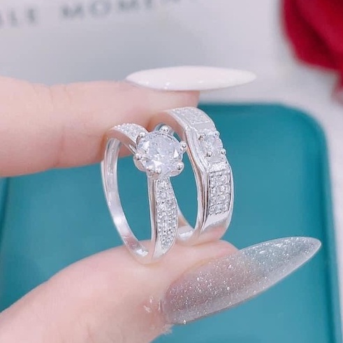 Nhẫn đôi bạc nam nữ bạc ta xịn không xỉn màu, nhẫn cặp tình yêu - Mã TSJC25