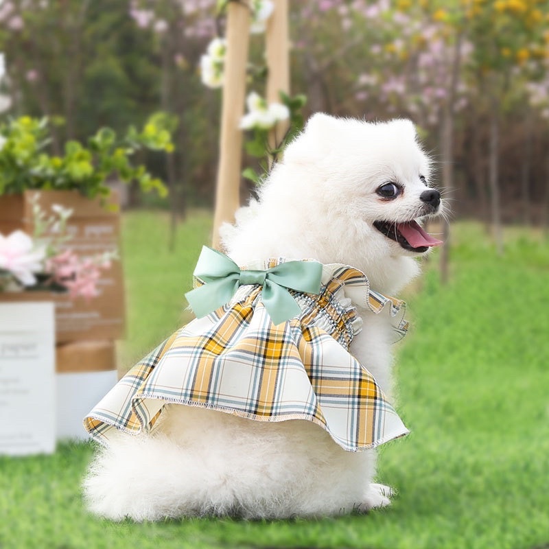 Váy Nơ Caro Xinh Xỉu Cho Thú Cưng 🥺