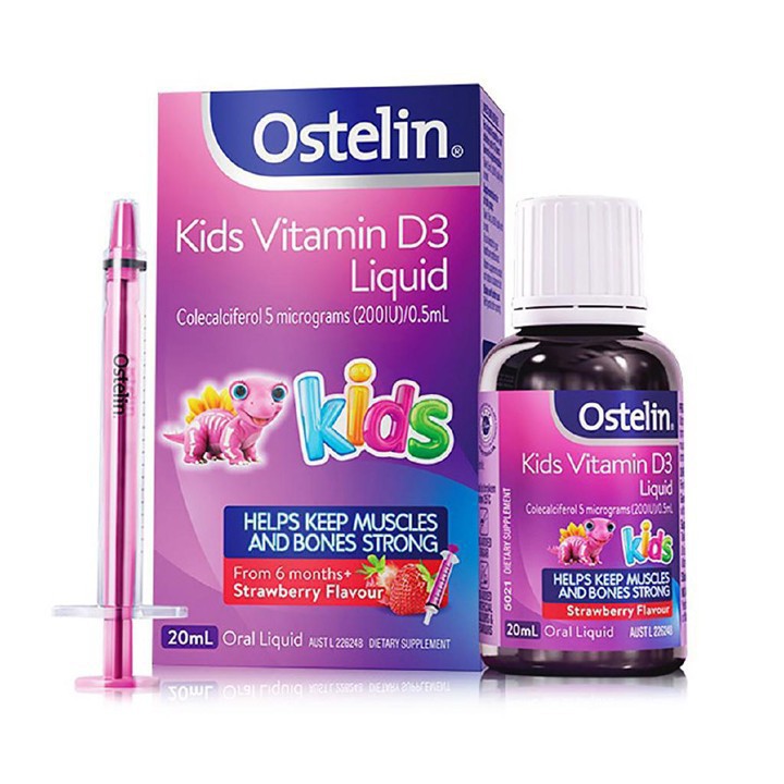 Ostelin Kids Vitamin D3 Liquid 20 ml - Bổ sung vitamin D cho trẻ 6 months +