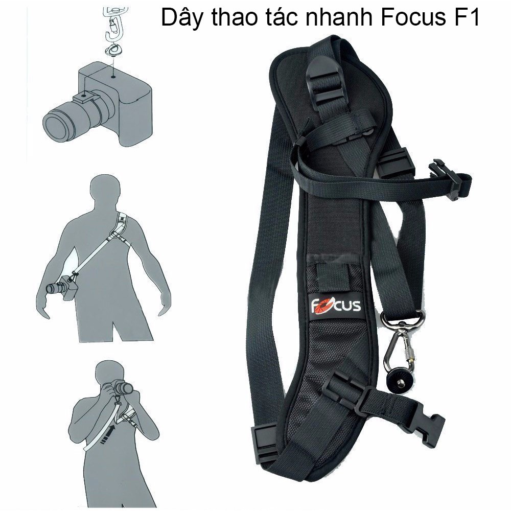 Dây máy ảnh đeo chéo vai thao tác nhanh Focus F1