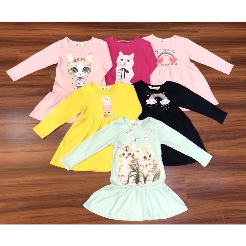 Váy HM cotton bé gái 2-10 tuổi