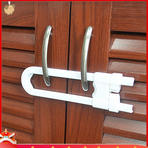 Khóa an toàn hình chữ U dùng khóa cửa tủ/ngăn kéo