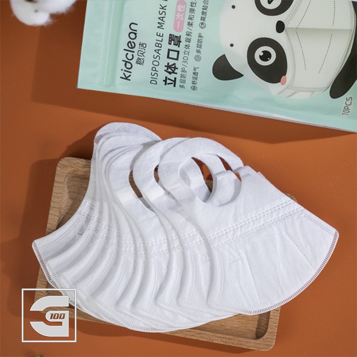 Túi 10 khẩu trang 3D mask dành cho trẻ em KidClean