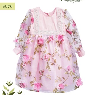 Váy hoa hồng leo 3D Oli River