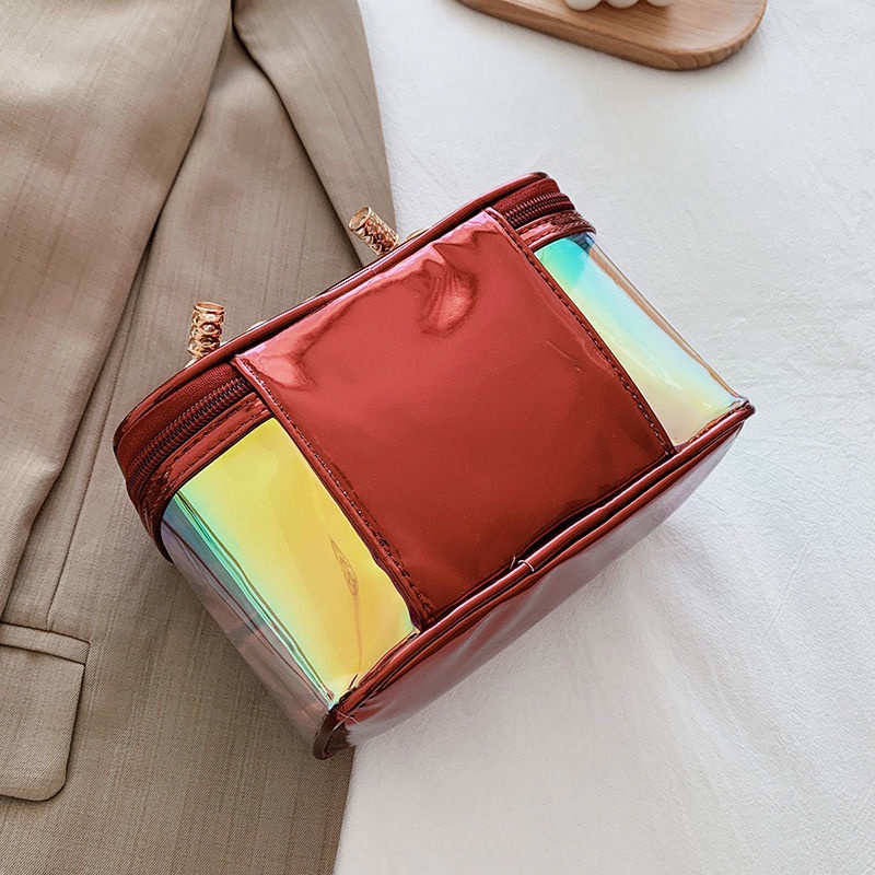 Túi Đựng Mỹ Phẩm Pvc Màu Gradient Phong Cách Hàn Quốc Mẫu Mới Năm 2021