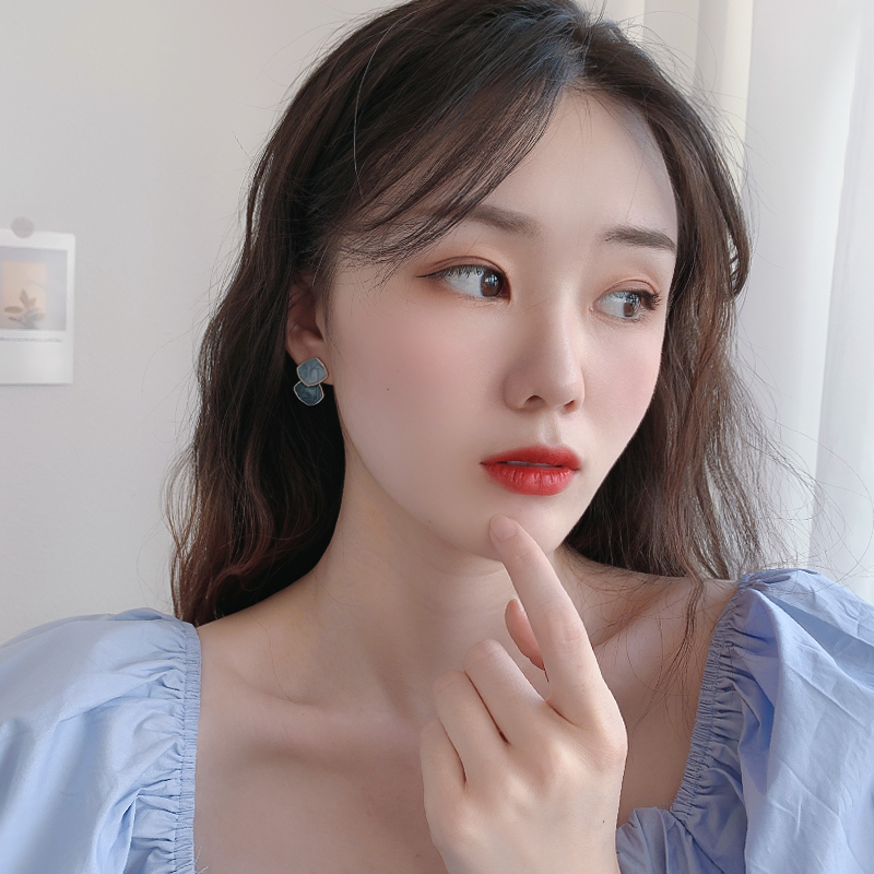 Đôi bông tai mạ bạc 925 đính đá thời trang cho nữ