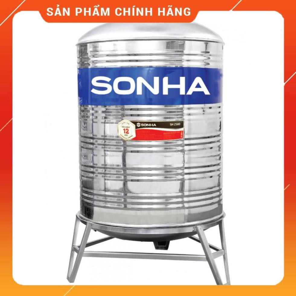 Bồn nước inox Sơn Hà đứng, 300L-3000L, BH 12 năm - hàng chính hãng