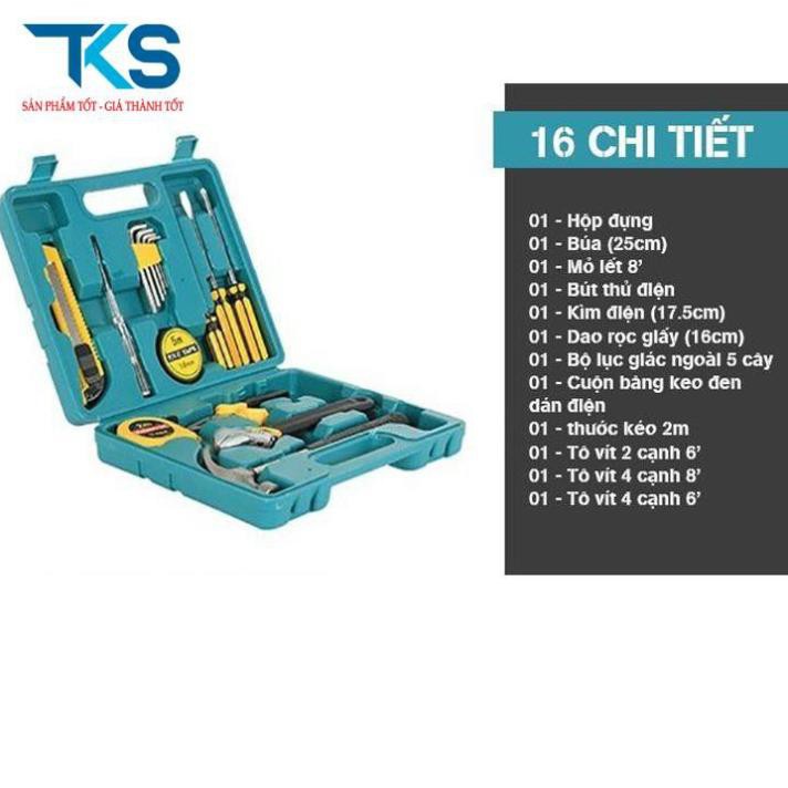 Bộ dụng cụ sửa chữa 16 chi tiết tháo vặn ốc vít đa năng