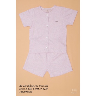 💕💕💕Bộ cài thẳng cộc trơn Nous xanh tím Giá:120k/ bộ