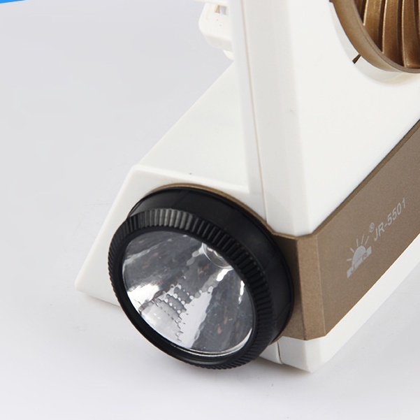Quạt chạy bằng năng lượng mặt trời với đèn pin LED ánh sáng Đèn siêu im lặng bàn nhỏ cho cắm trại dã ngoại ngoài Ký túc xá Hydrogen065