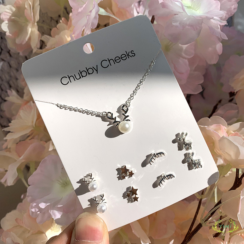 [Bộ 9 món, siêu tiết kiệm] Vòng cổ và bông tai thời trang hàn quốc