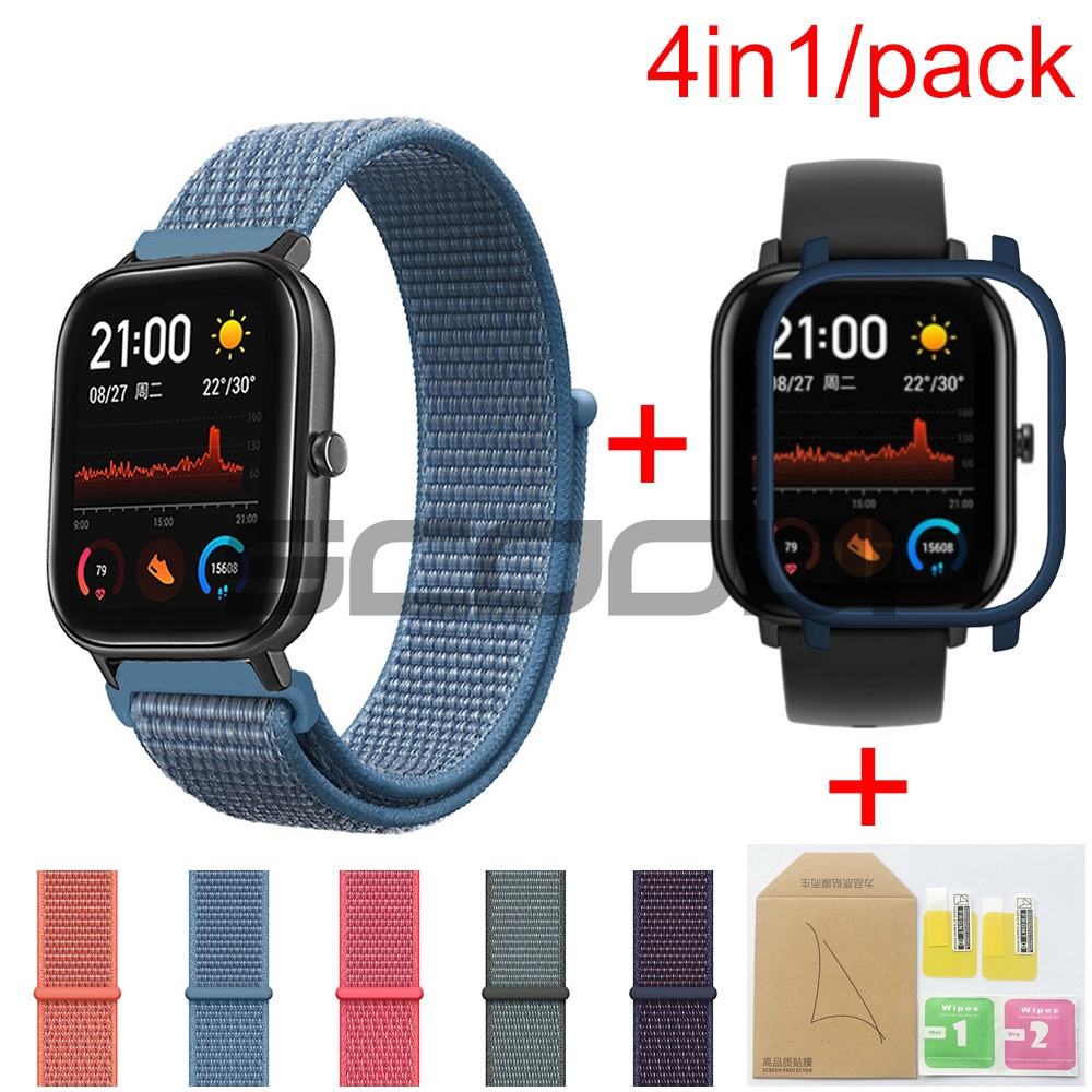 Dây đeo và ốp bảo vệ 4 trong 1 cho đồng hồ đeo tay thông minh for Xiaomi Huami Amazfit Gts