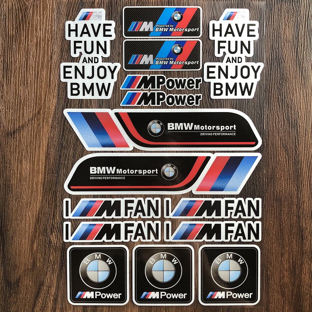 Huy Hiệu Dán Trang Trí Xe Hơi BMW Motorrad Motorsport Phản Quang