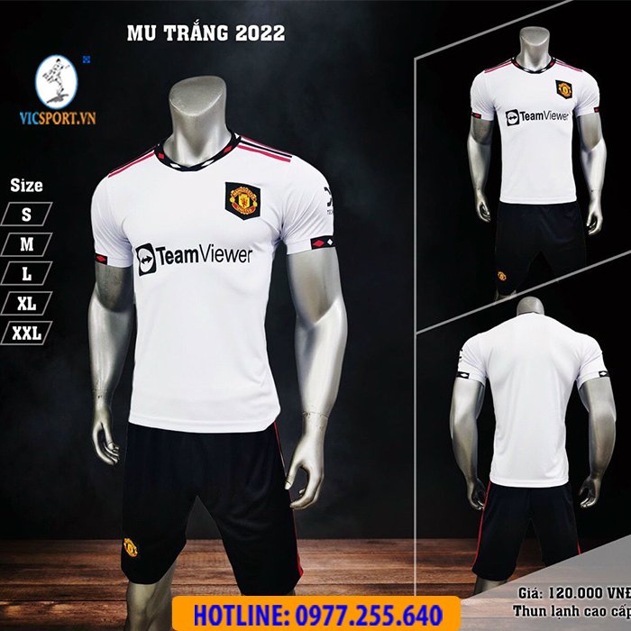 Quần Áo Bóng Đá CLB Manchester United Màu Trắng 2022-2023 - Hàng Thái Lan  - Vicsport