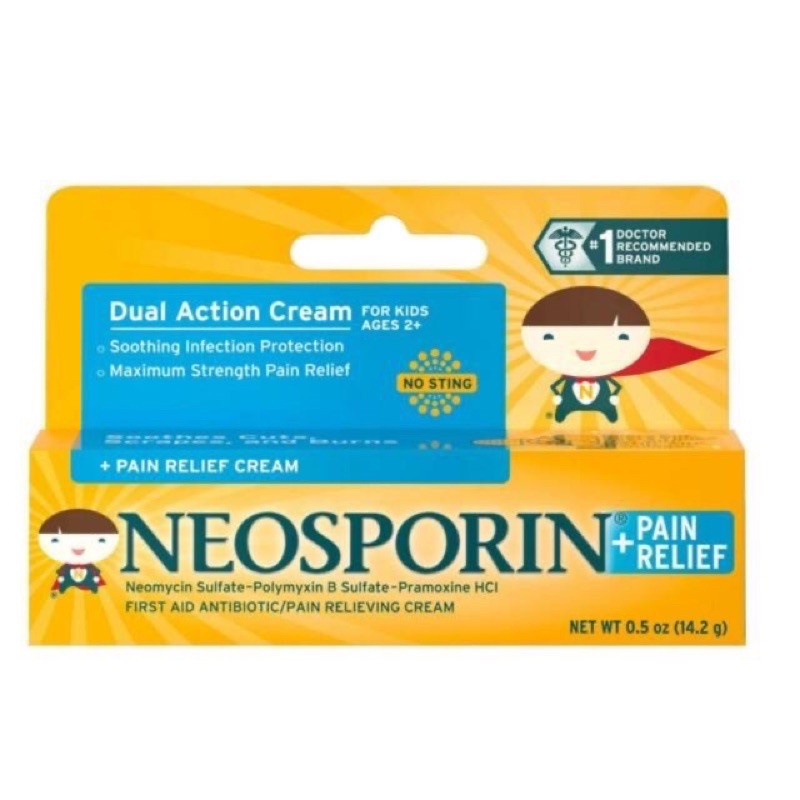 Kem mỡ điều trị vết thương Neosporin triple antibiotic ointment cho trẻ nhỏ 14.2g