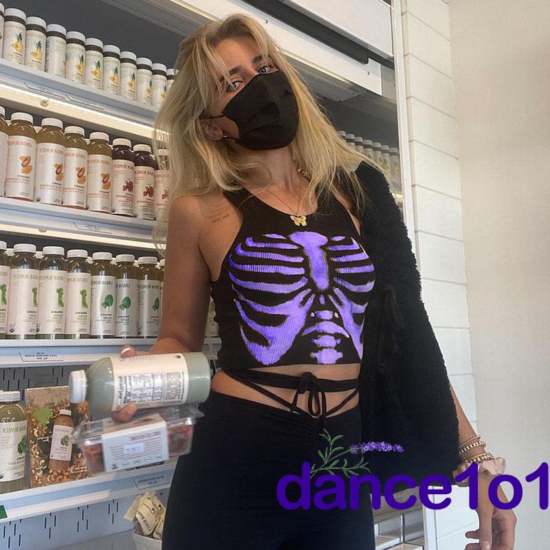 Áo thun nữ không tay in hình phong cách cá tính