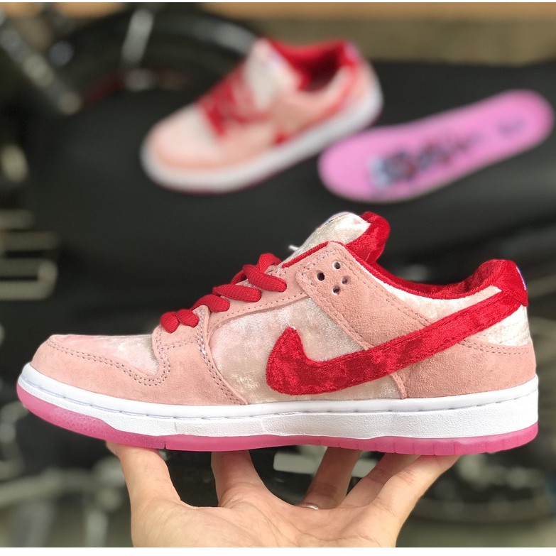 ✔️Giày SB Dunk Low StrangeLove Skateboards Hồng Đỏ Fullbox✔️
