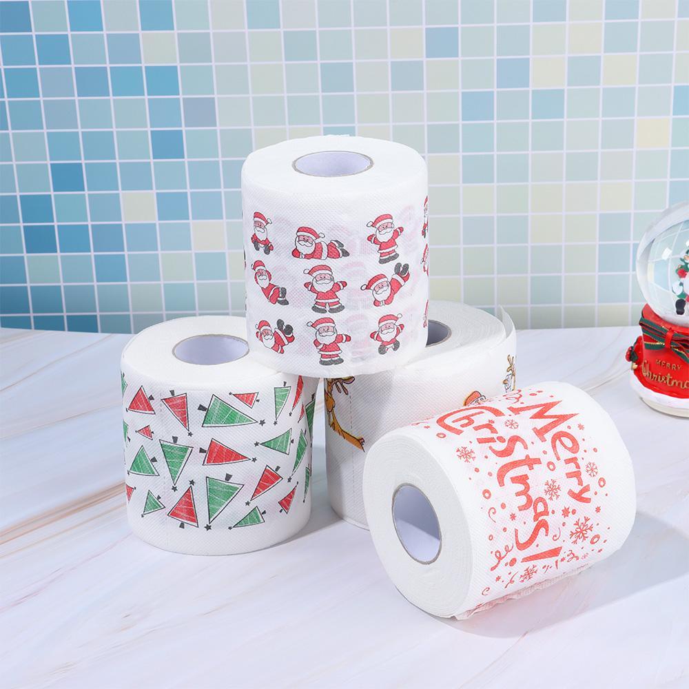 Cuộn Giấy Vệ Sinh In Họa Tiết Giáng Sinh / Năm Mới Dùng Trang Trí Nhà Cửa