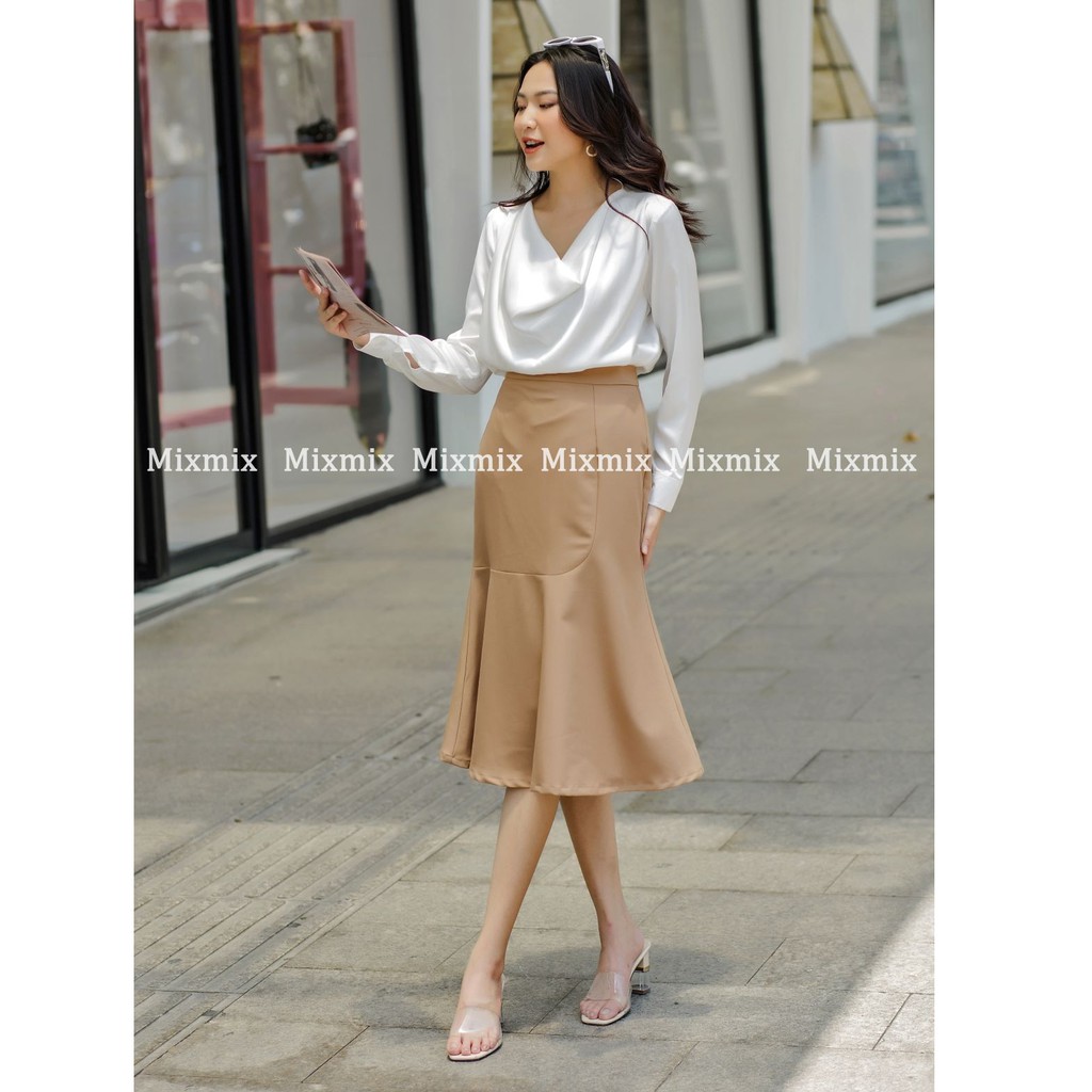 Chân váy đuôi cá công sở - MIXMIX - Hàng thiết kế - hình thật shop chụp | BigBuy360 - bigbuy360.vn