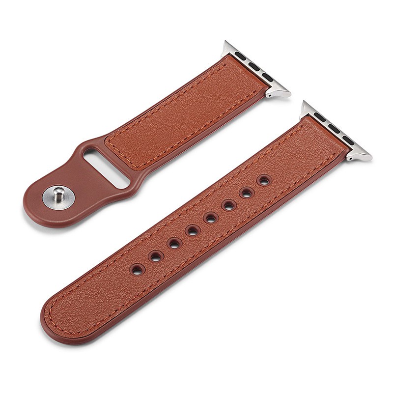 Dây Đeo Thay Thế Bằng Silicon Phối Da Cho Apple Watch Series 7 6 5 4 3 2 1 SE iwatch7 45mm 38/41/40/42 44mm