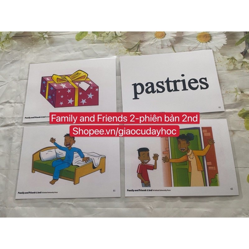 Flashcards  Family and Friends 2- phiên bản 2nd -ép plastics  bền đẹp