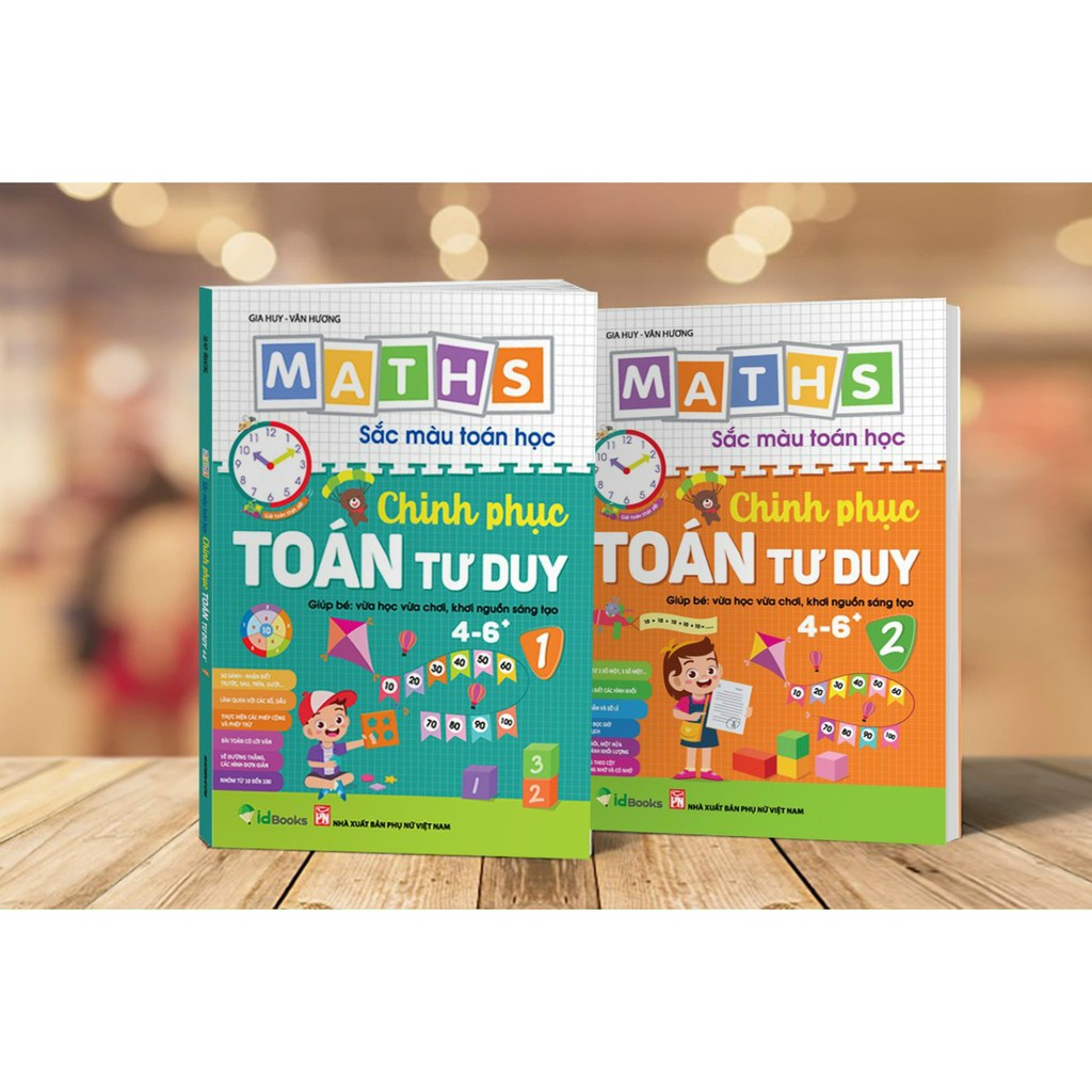 Sách - Combo 2 cuốn sách : Maths – Sắc màu Toán học: CHINH PHỤC TOÁN TƯ DUY - Cho trẻ 4 - 6 tuổi