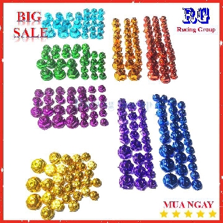 Bộ Ốc Trang Trí Xe Máy Đủ Màu Đầu Salaya Thái