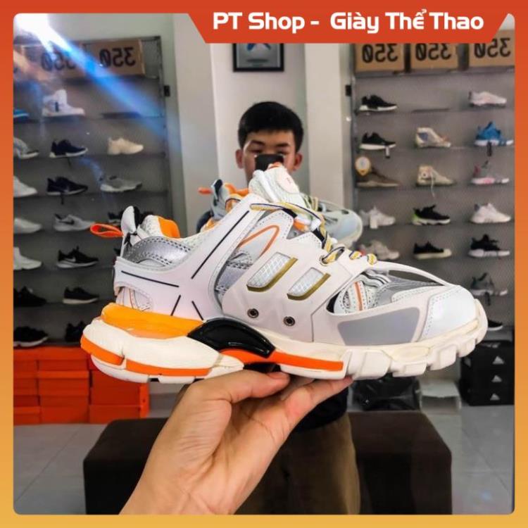[FreeShip+ Hàng Cao Cấp] Giầy balen track 3 cam trắng 1:1, Giày thể thao nam nữ Full phụ kiện (ảnh thật) Sneaker