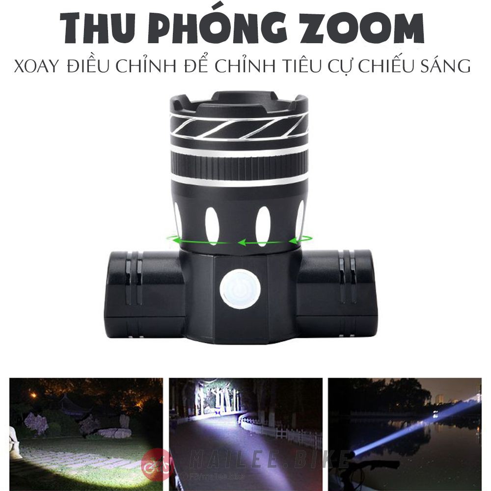 Combo Đèn Pha Trước Xe Đạp Siêu Sáng Chống Nước Sạc Điện Usb + Đèn Led Đuôi Cảnh Báo Sau Cho Xe Đạp 4 Chế Độ Sáng
